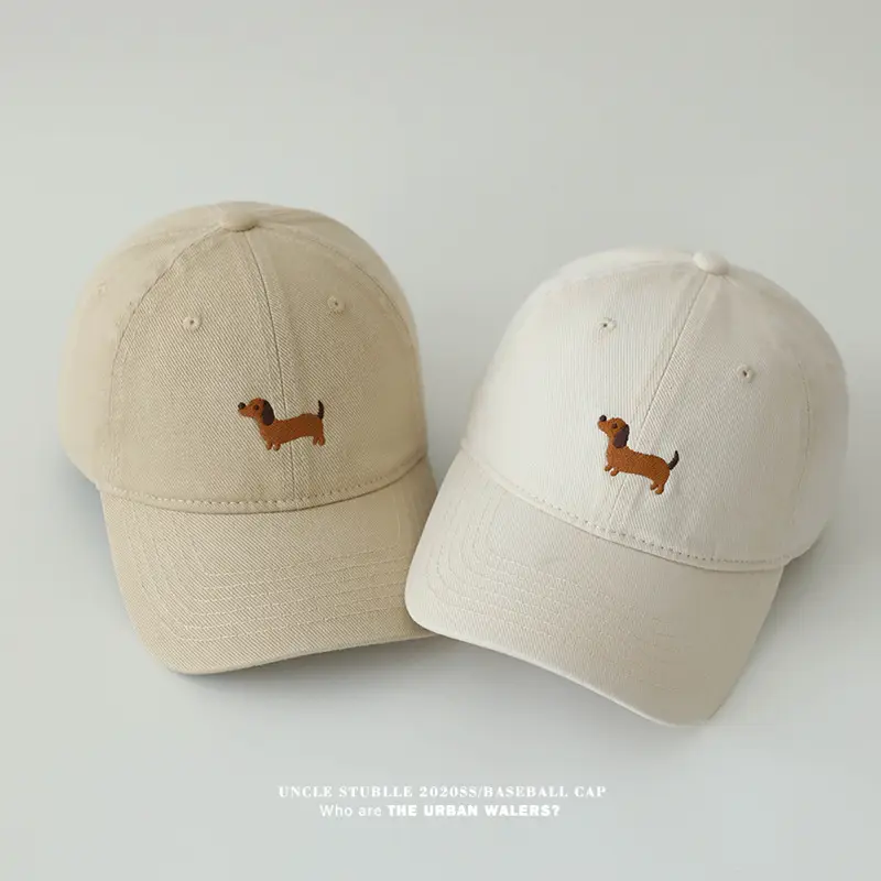 Stubble Dachshund Baseball Cap Tan — feature 4