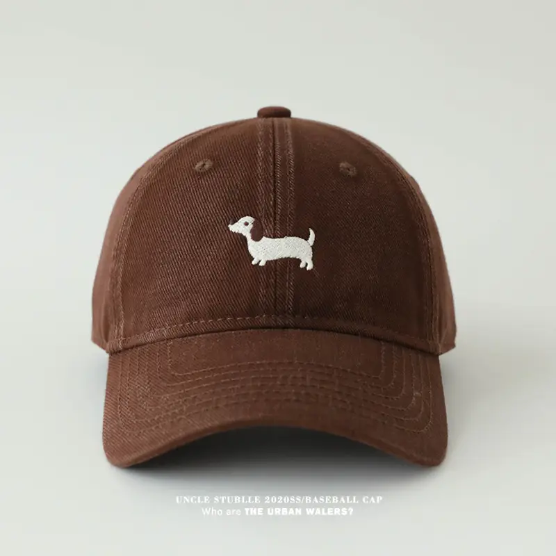 Stubble Dachshund Baseball Cap Tan — feature 9