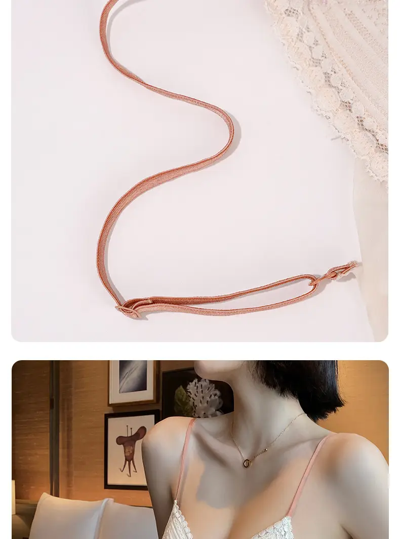 Beautiful Back Front Buckle Underwear Women's Summer Thin French Style Small Chest Triangle Cup Sexy Lace Thin Shoulder Strap Bra No Rings — feature 18