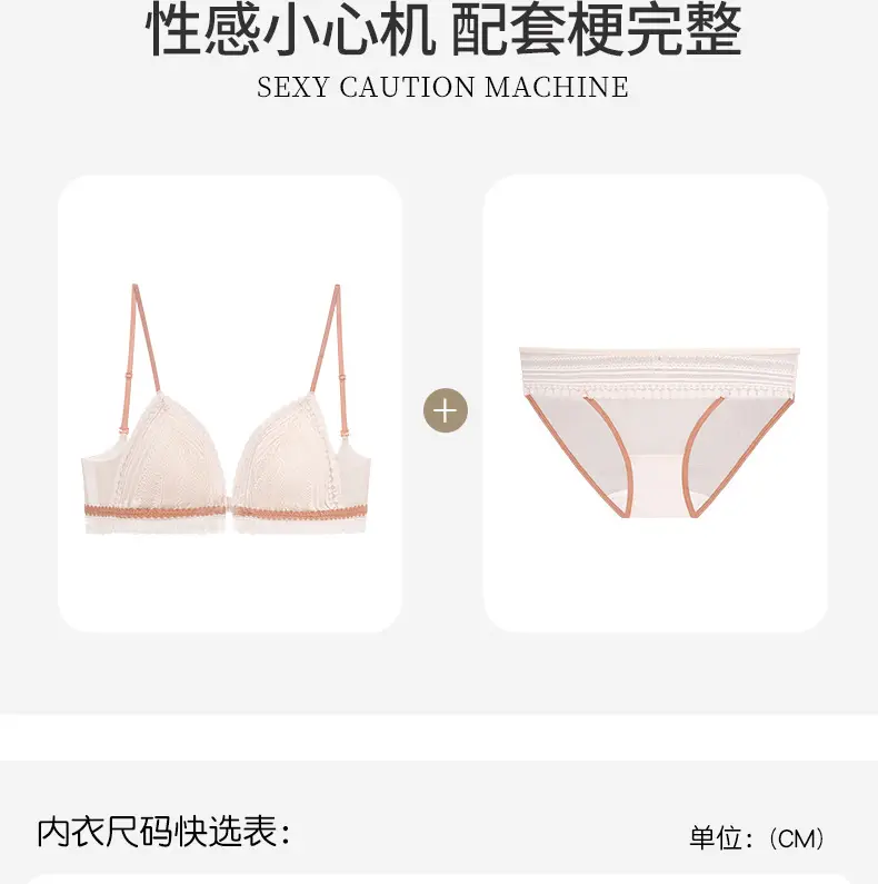 Beautiful Back Front Buckle Underwear Women's Summer Thin French Style Small Chest Triangle Cup Sexy Lace Thin Shoulder Strap Bra No Rings — feature 23