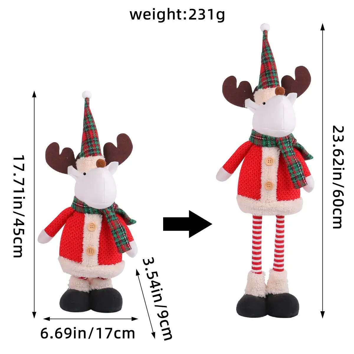 Christmas Snowman Doll 429g Decorative Ornament - Image 21