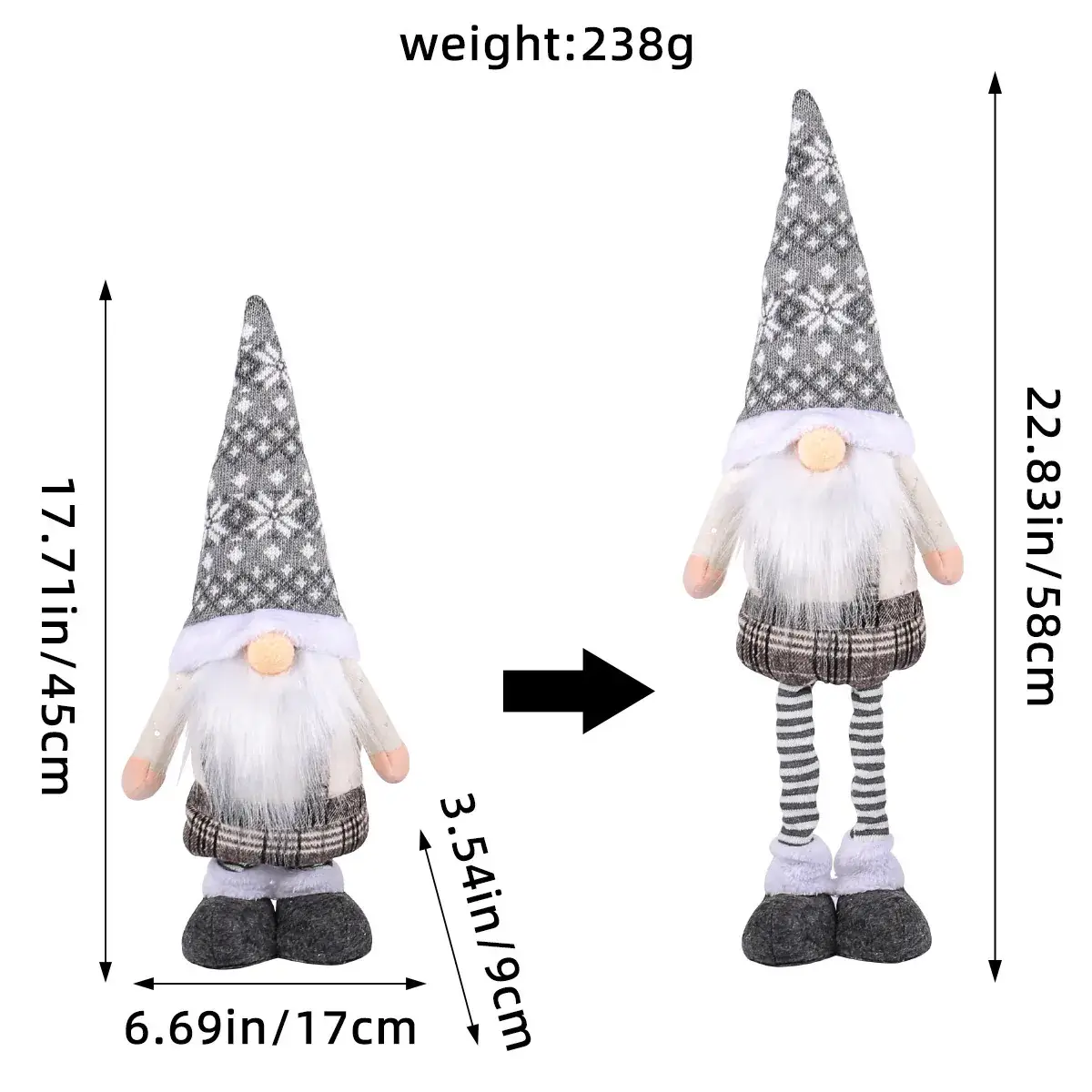 Christmas Snowman Doll 429g Decorative Ornament - Image 25