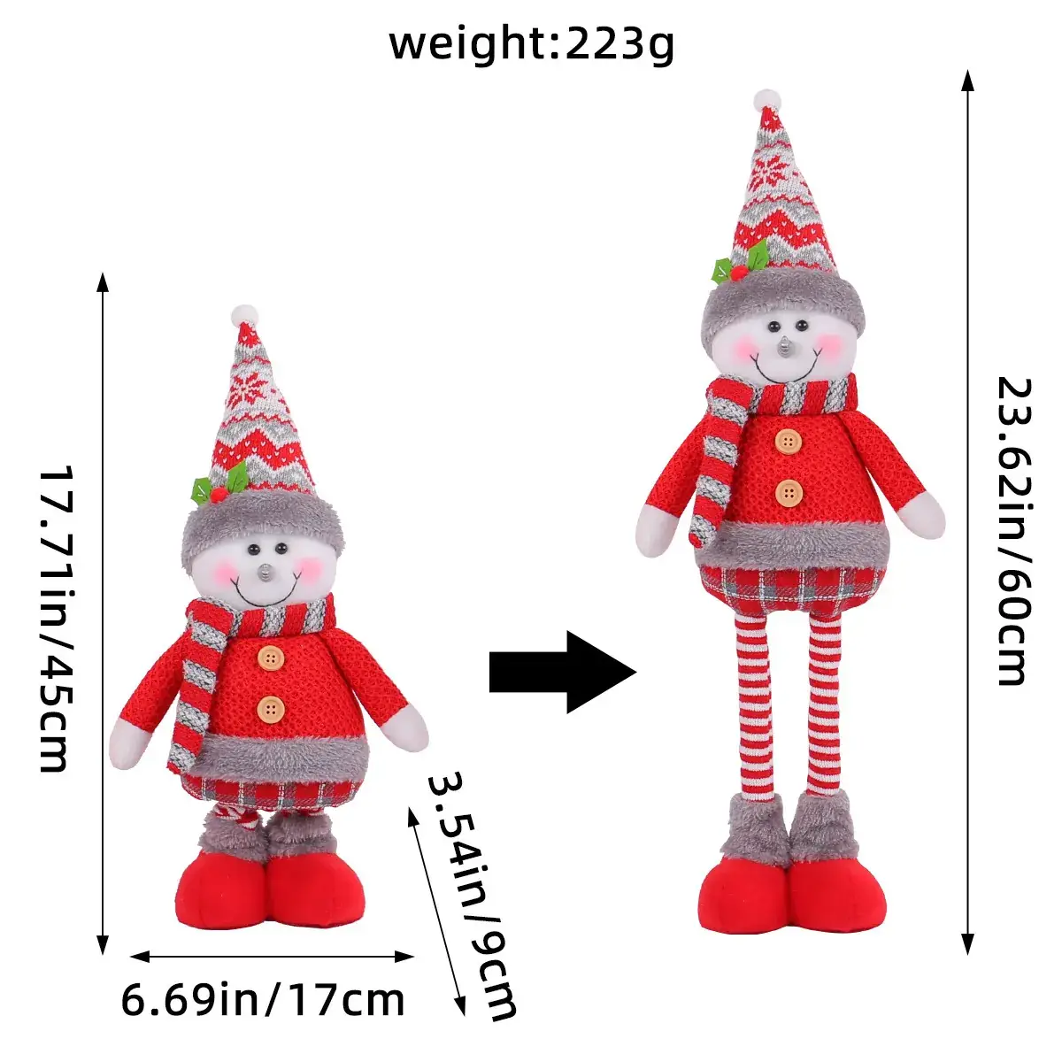 Christmas Snowman Doll 429g Decorative Ornament - Image 30