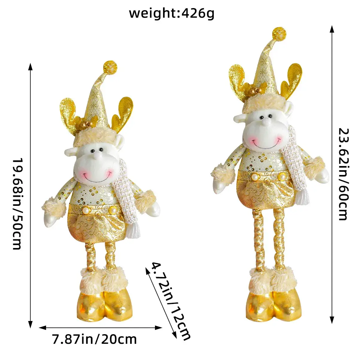 Christmas Snowman Doll 429g Decorative Ornament - Image 9
