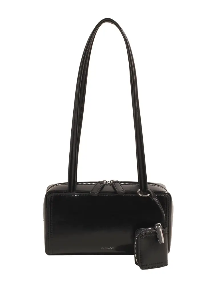 Elegant Korean One Shoulder Bag Beige Square Design