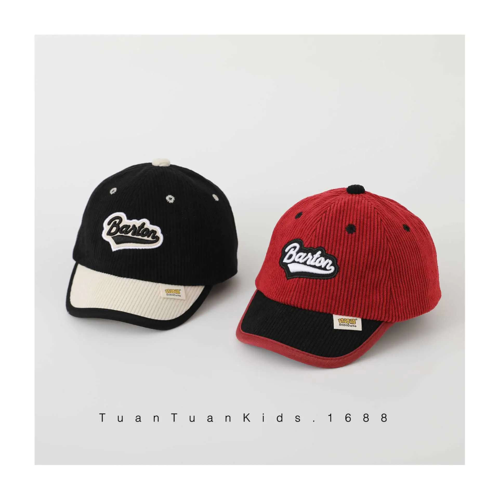 Children's Red Baroque Knit Cap with Embroidery β feature 4