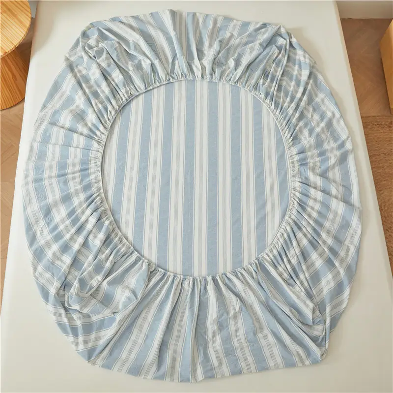Maternal and infant class a cotton yarn-dyed washed cotton bed hat single double student dormitory cotton bed sheet bedspread universal for all seasons