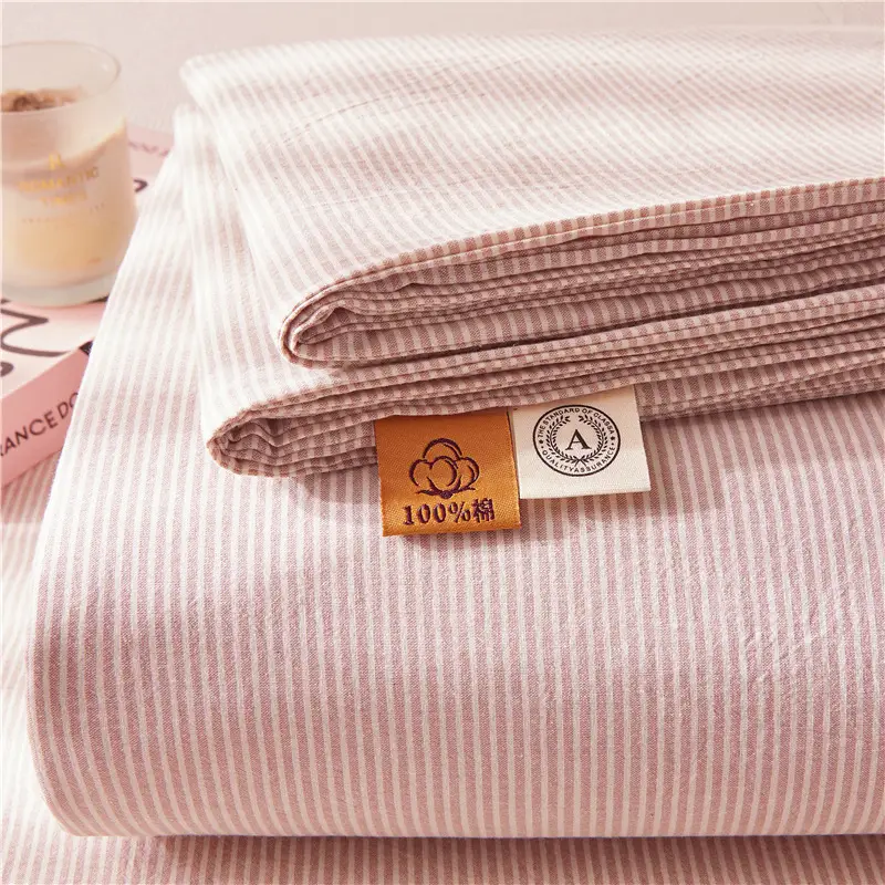 Maternal and infant class a cotton yarn-dyed washed cotton bed hat single double student dormitory cotton bed sheet bedspread universal for all seasons