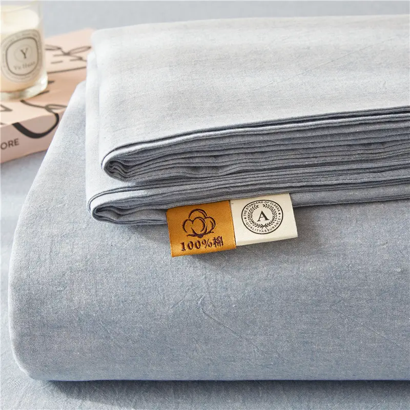Maternal and infant class a cotton yarn-dyed washed cotton bed hat single double student dormitory cotton bed sheet bedspread universal for all seasons