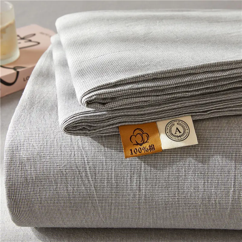 Maternal and infant class a cotton yarn-dyed washed cotton bed hat single double student dormitory cotton bed sheet bedspread universal for all seasons