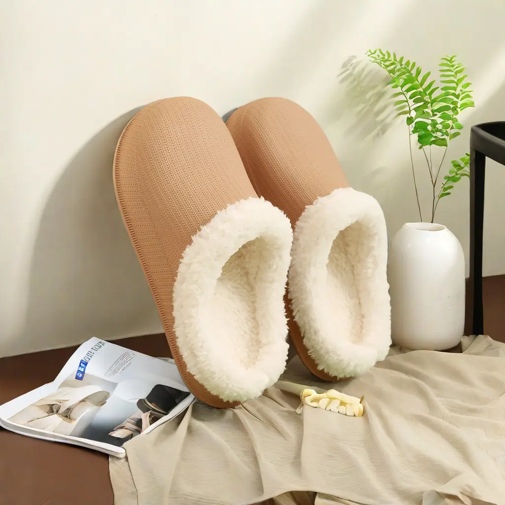 Cross-border factory wholesale winter men's and women's thickened warm couples cotton drag trend thick bottom indoor and outdoor step excrement feeling home - Image 6