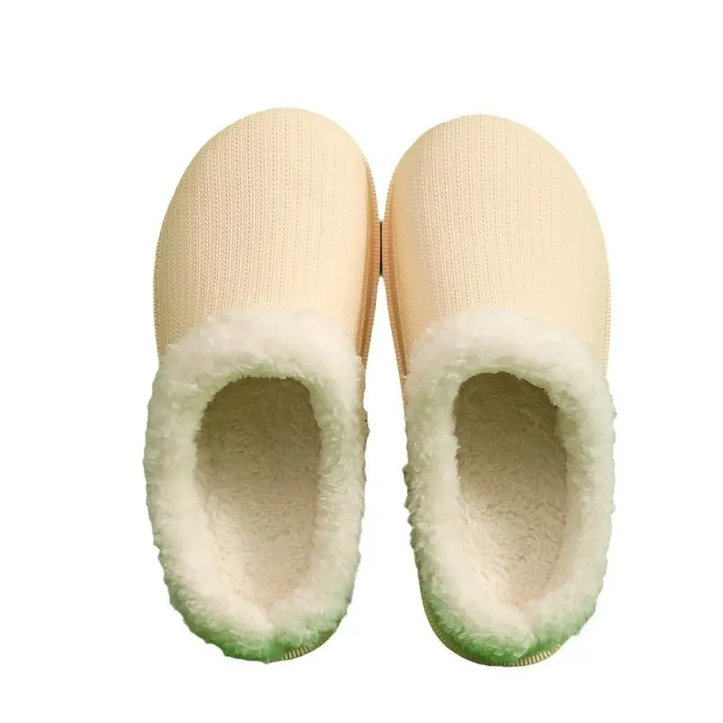 Cross-border factory wholesale winter men's and women's thickened warm couples cotton drag trend thick bottom indoor and outdoor step excrement feeling home - Image 9