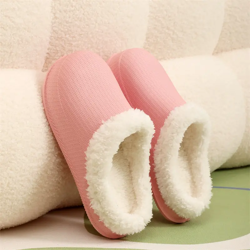 Cross-border factory wholesale winter men's and women's thickened warm couples cotton drag trend thick bottom indoor and outdoor step excrement feeling home — feature 15