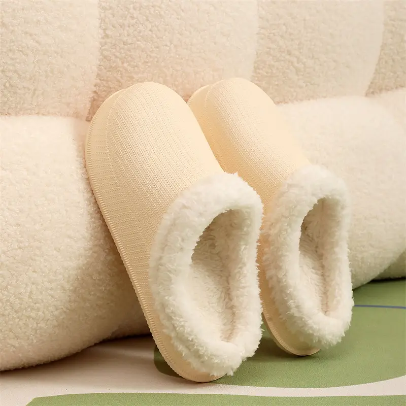 Cross-border factory wholesale winter men's and women's thickened warm couples cotton drag trend thick bottom indoor and outdoor step excrement feeling home — feature 16