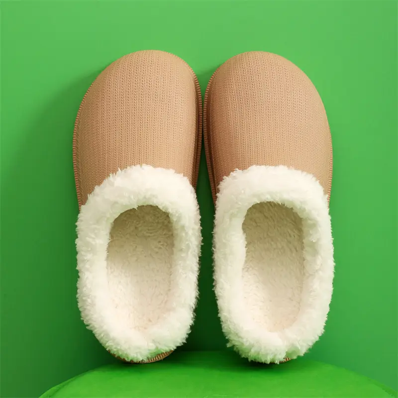 Cross-border factory wholesale winter men's and women's thickened warm couples cotton drag trend thick bottom indoor and outdoor step excrement feeling home — feature 22