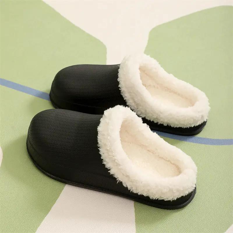 Cross-border factory wholesale winter men's and women's thickened warm couples cotton drag trend thick bottom indoor and outdoor step excrement feeling home — feature 28