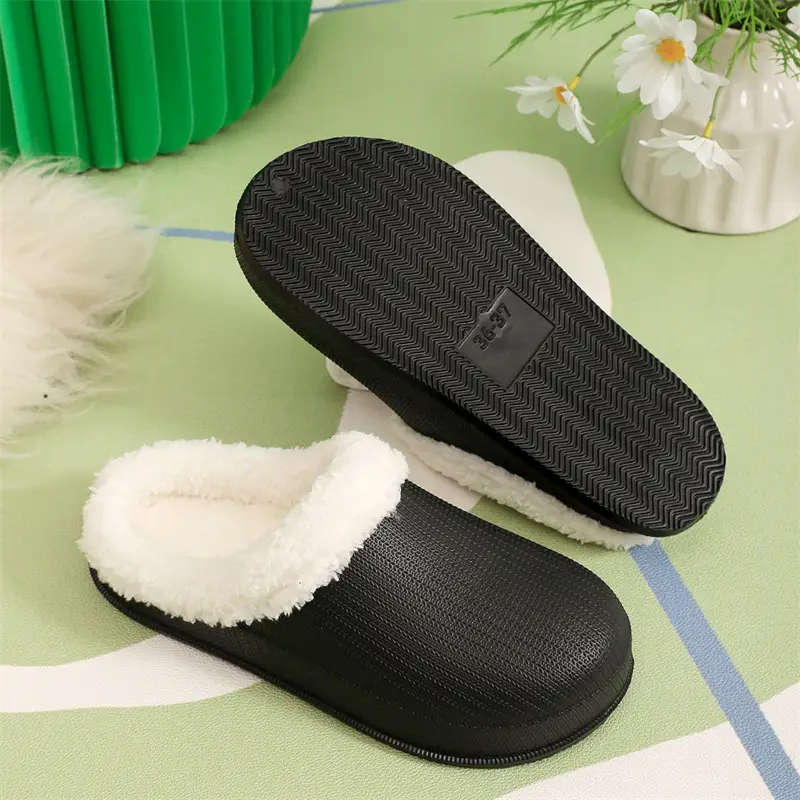 Cross-border factory wholesale winter men's and women's thickened warm couples cotton drag trend thick bottom indoor and outdoor step excrement feeling home — feature 29