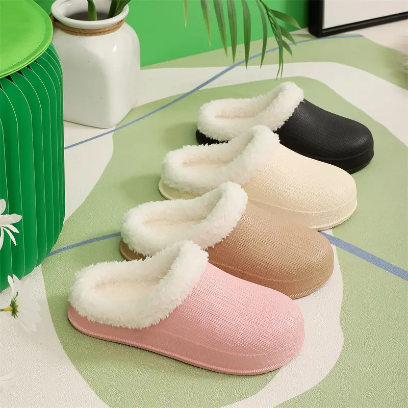 Cross-border factory wholesale winter men's and women's thickened warm couples cotton drag trend thick bottom indoor and outdoor step excrement feeling home — feature 3