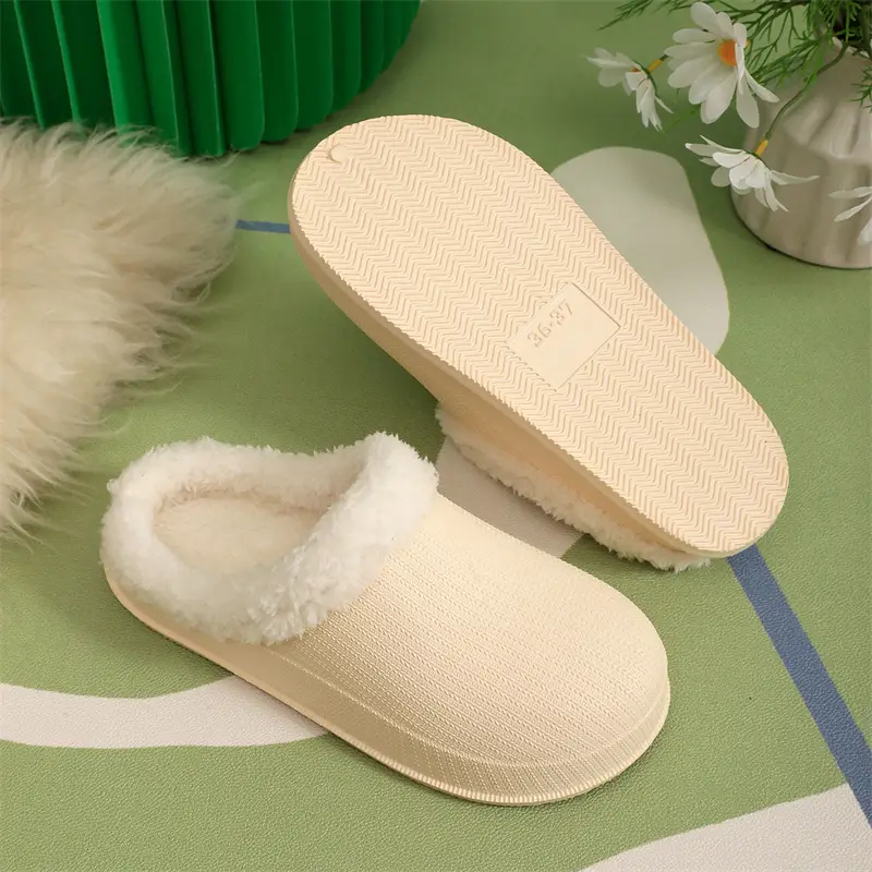 Cross-border factory wholesale winter men's and women's thickened warm couples cotton drag trend thick bottom indoor and outdoor step excrement feeling home — feature 32