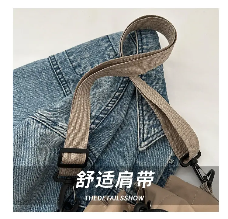 Women's Light Grey Bucket Bag with Drawstring Closure — feature 4
