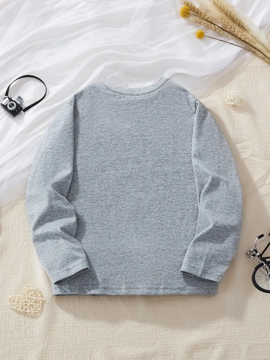 Littlebitty Boys T-Shirt Cartoon Print Grey - Image 3