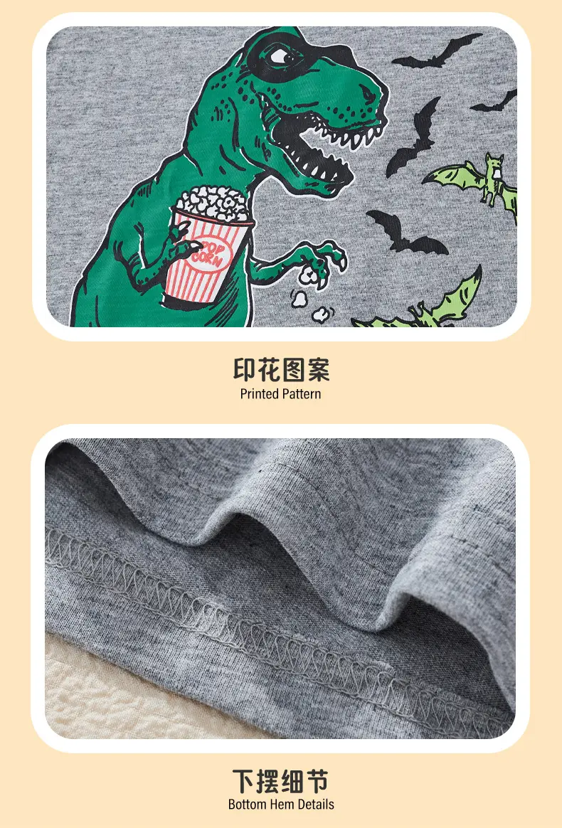 Littlebitty Boys T-Shirt Cartoon Print Grey — feature 10