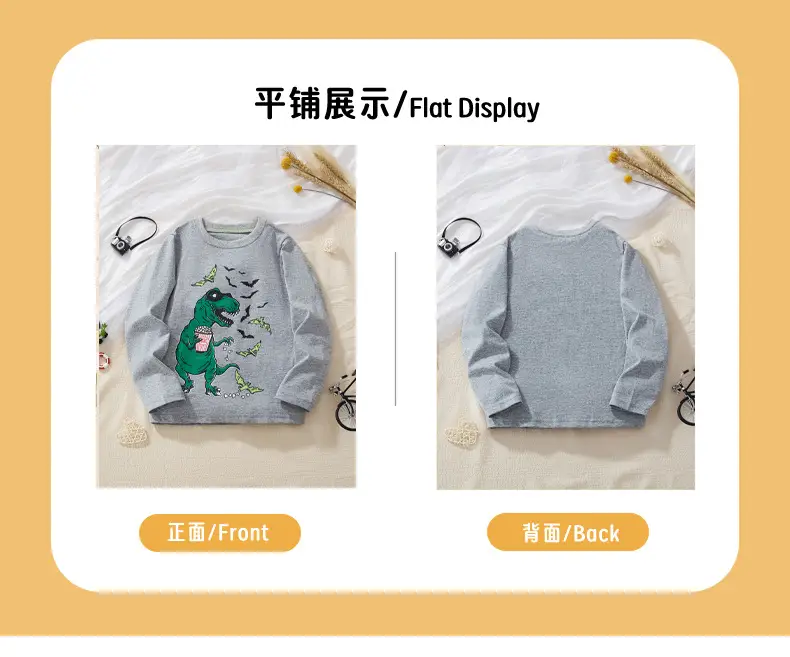 Littlebitty Boys T-Shirt Cartoon Print Grey — feature 5