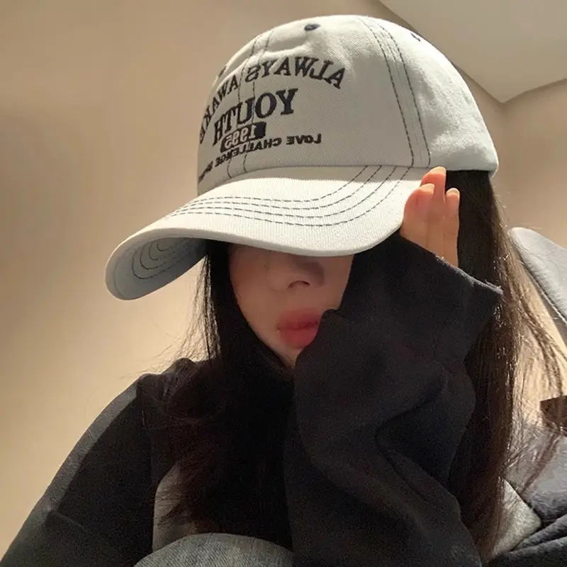 Women Blue Duck Tongue Baseball Cap Summer