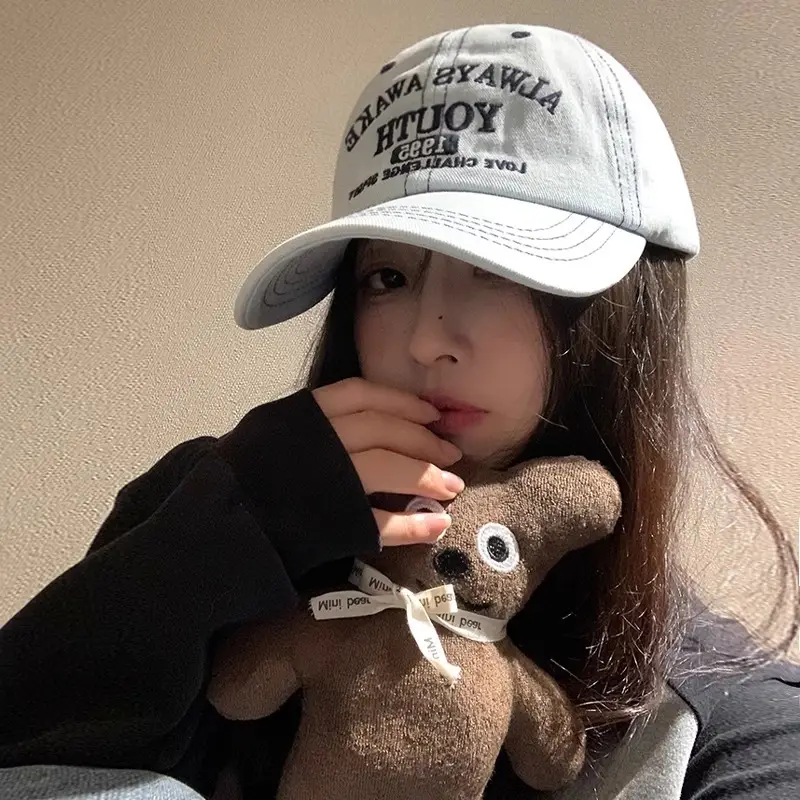 Women Blue Duck Tongue Baseball Cap Summer