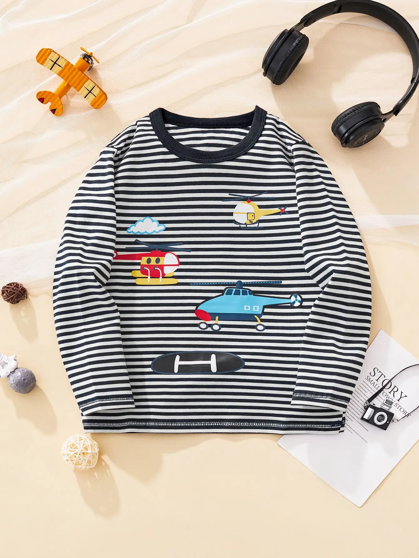 Kids Striped Long Sleeve T-Shirt Boys 2025 - Image 3