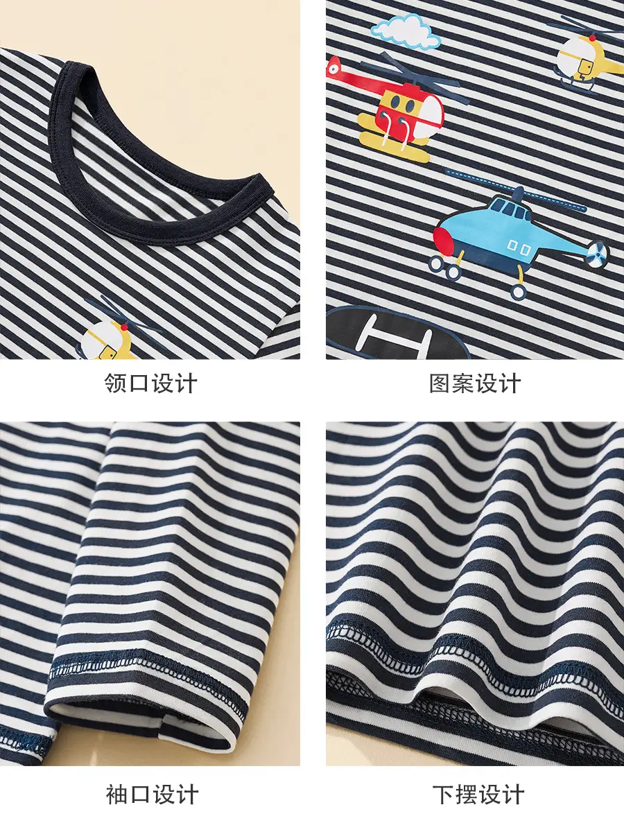 Kids Striped Long Sleeve T-Shirt Boys 2025 - Image 5