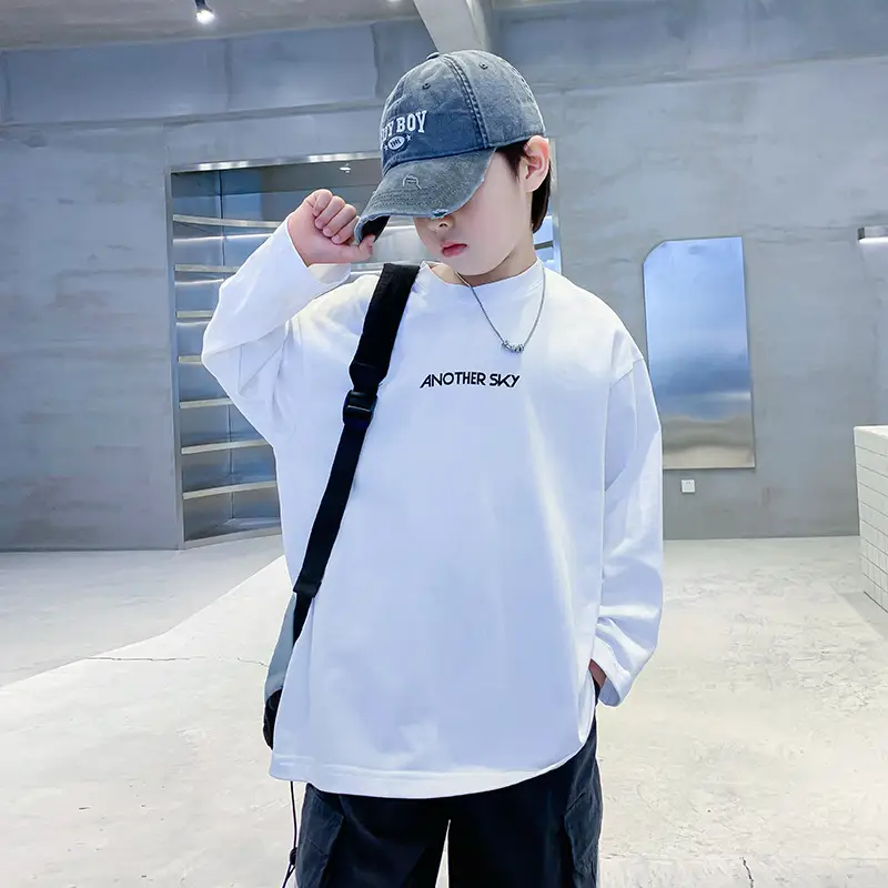 Boys Black Cotton Long Sleeve T-Shirt 2025 - Image 5