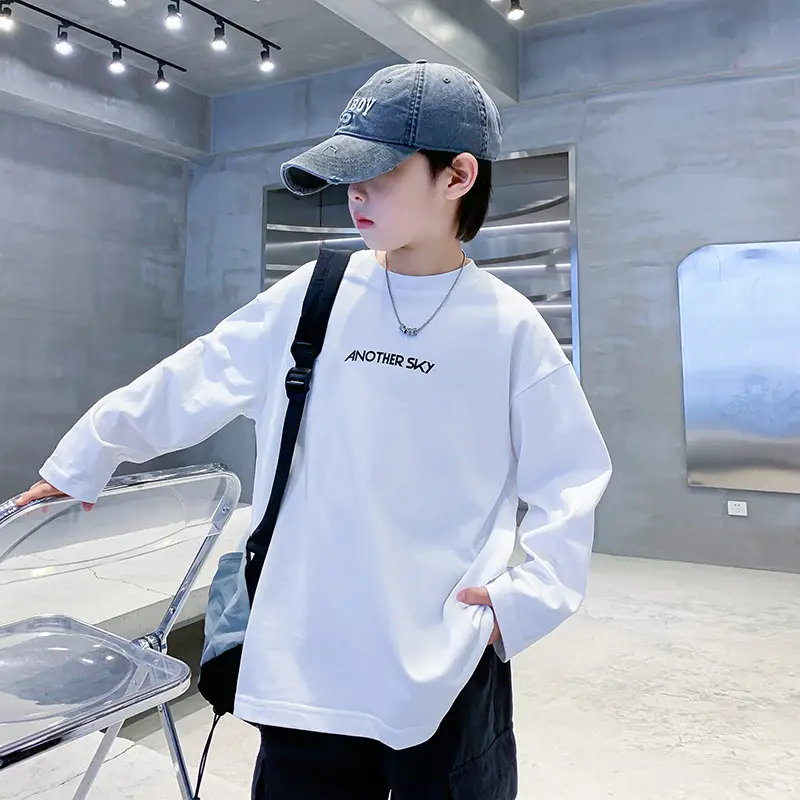 Boys Black Cotton Long Sleeve T-Shirt 2025 - Image 6