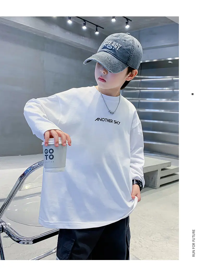 Boys Black Cotton Long Sleeve T-Shirt 2025 — feature 15