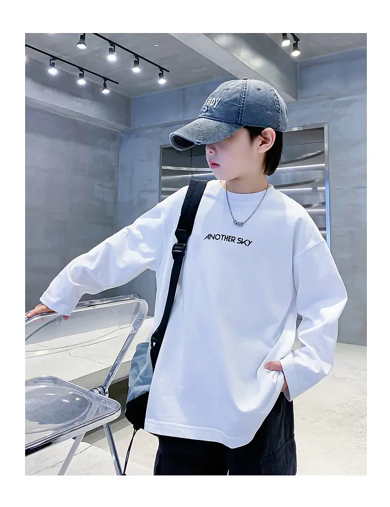 Boys Black Cotton Long Sleeve T-Shirt 2025 — feature 17