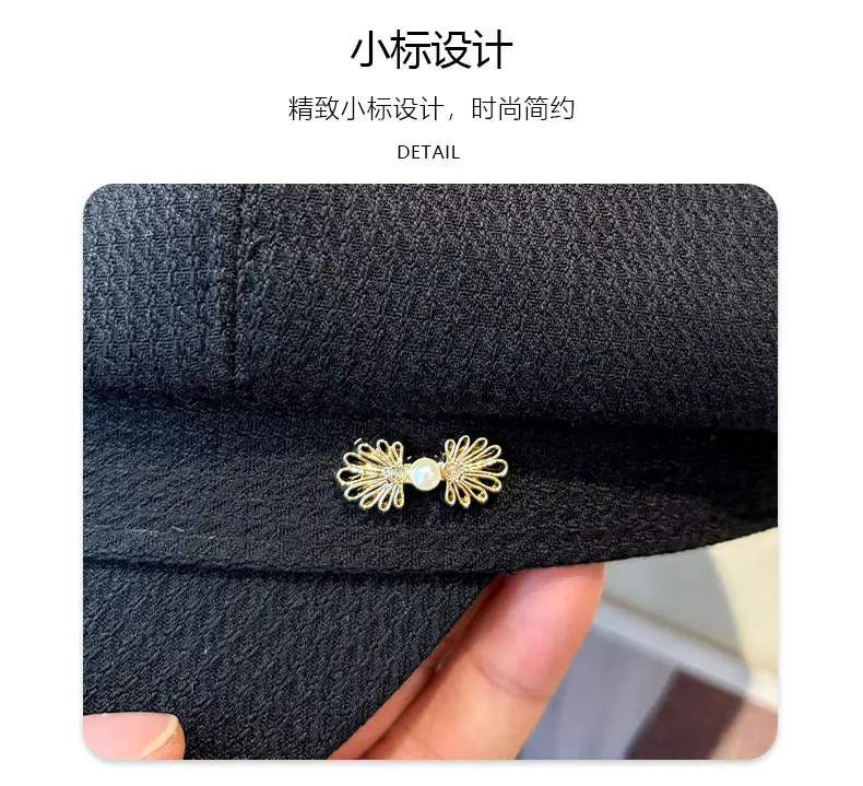 Women's 2024 New Korean Newspaper Boy Cap Duck Tongue Painter Hat — feature 8