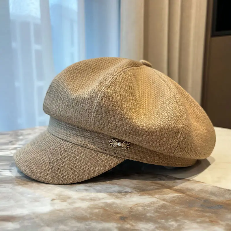 Women's 2024 New Korean Newspaper Boy Cap Duck Tongue Painter Hat - Image 3