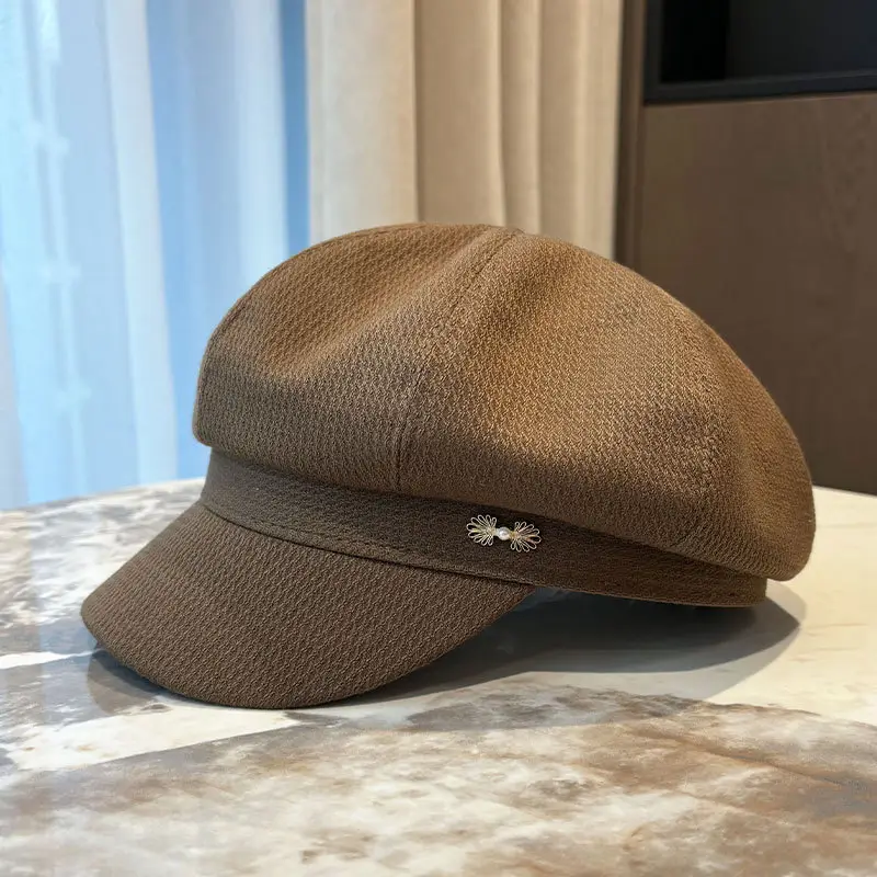 Women's 2024 New Korean Newspaper Boy Cap Duck Tongue Painter Hat - Image 4