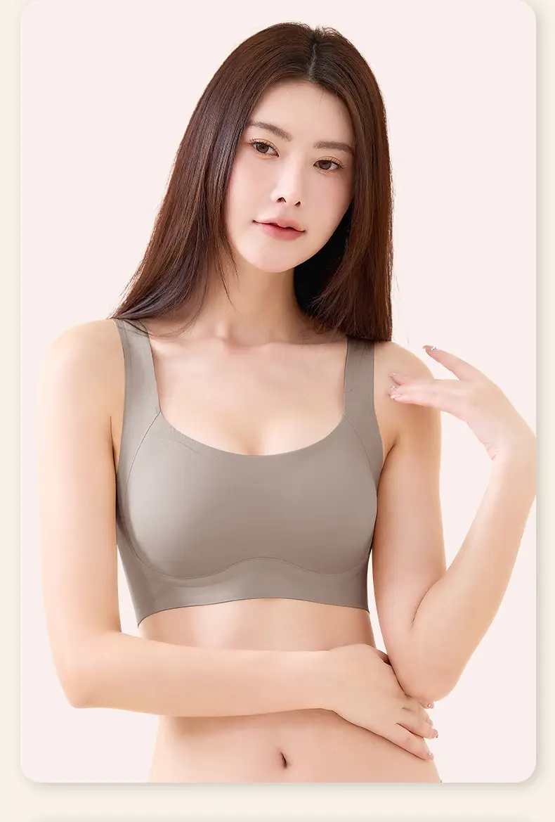 Women's Square Collar Bra with Wide Strap & Fixed Cup — feature 20