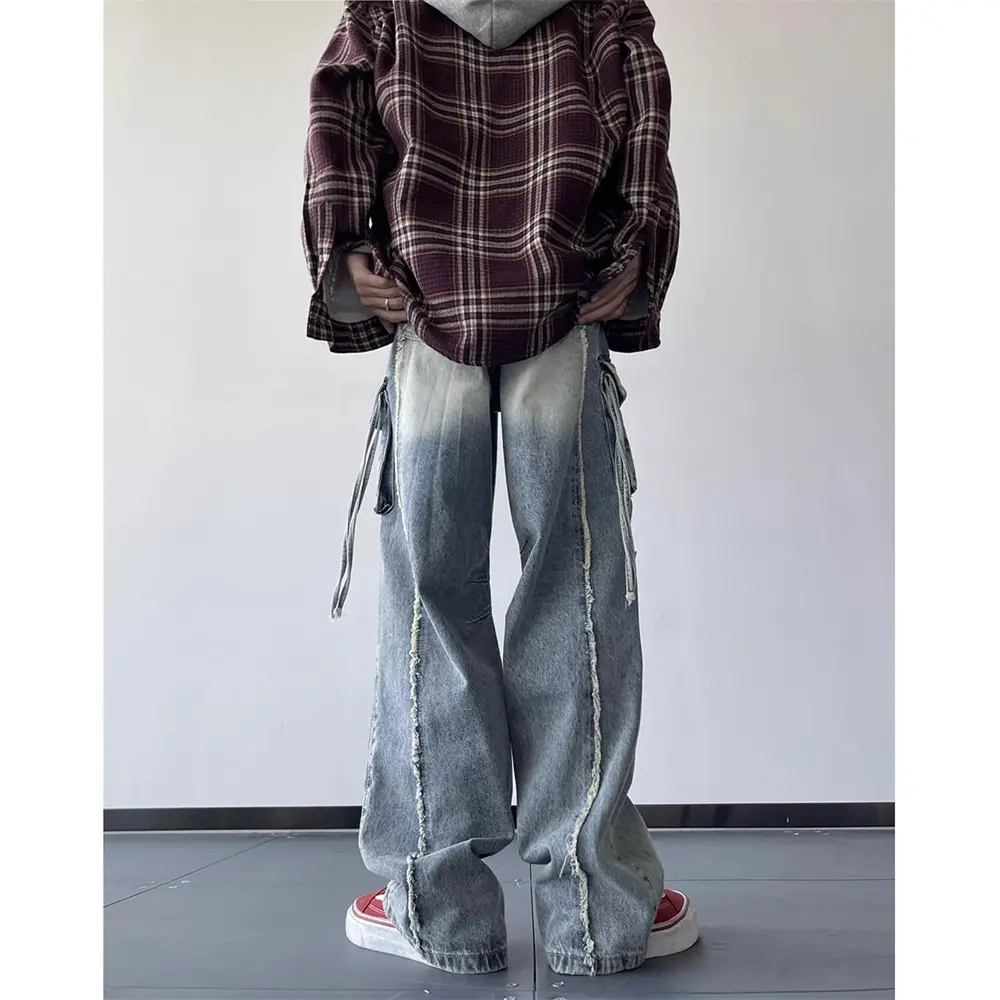 2024 Vintage Ripped Cargo Jeans for Men