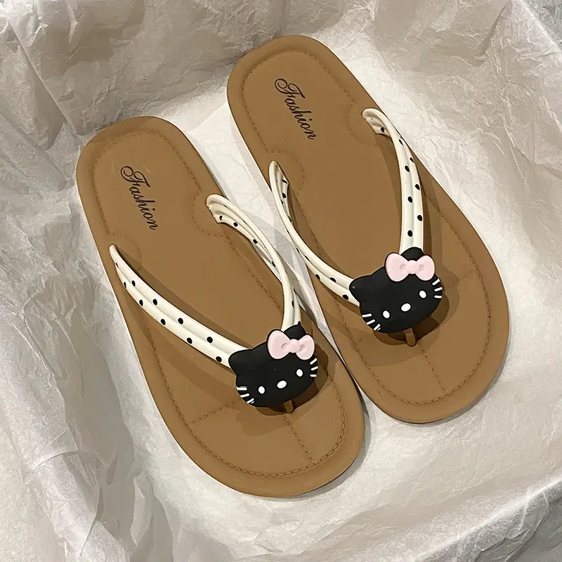 Internet Celebrity Versatile Flip-Flops Cartoon Cute Summer Outerwear Soft-Soled 2024 New Fashion Versatile Sandals - Image 5