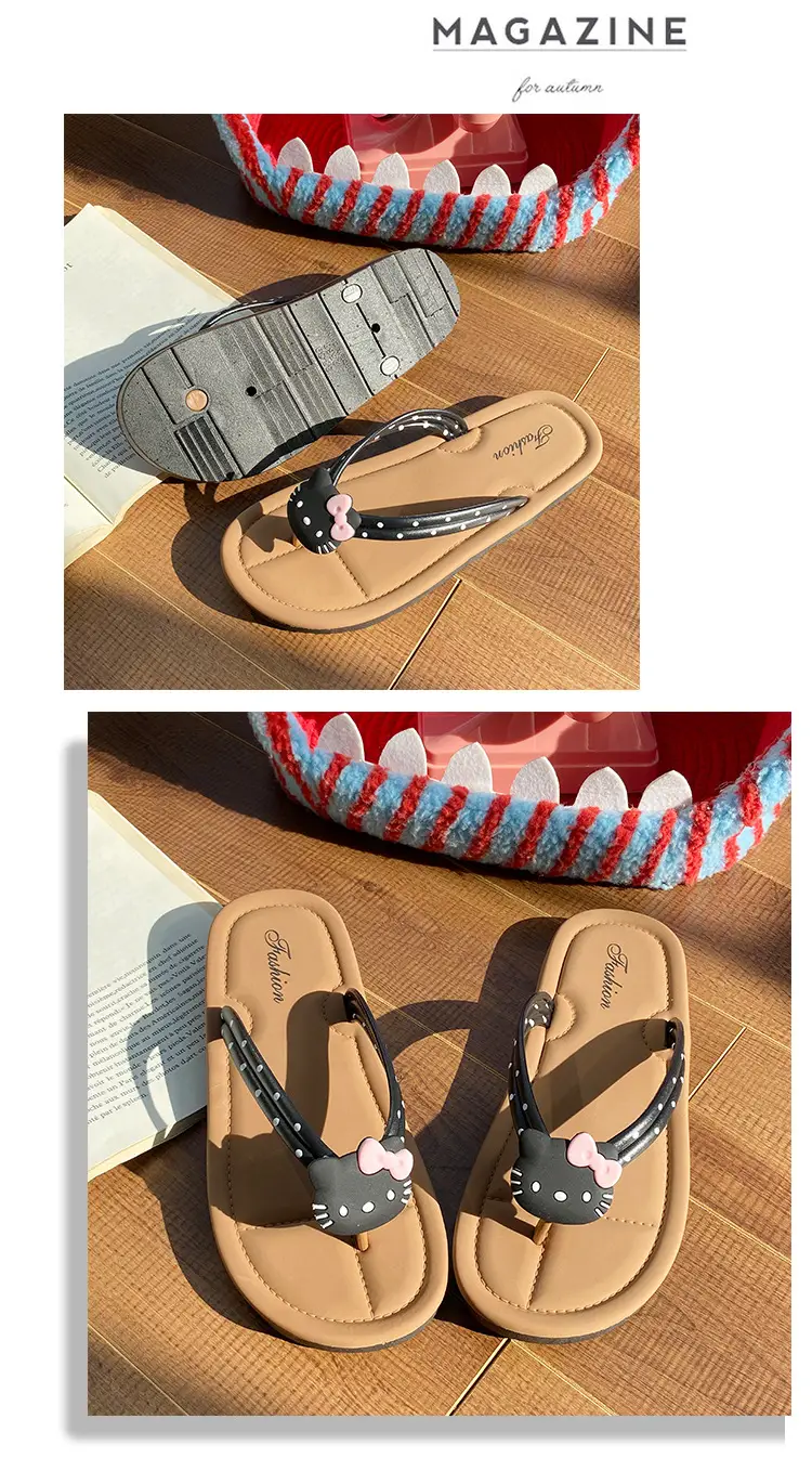 Internet Celebrity Versatile Flip-Flops Cartoon Cute Summer Outerwear Soft-Soled 2024 New Fashion Versatile Sandals — feature 15