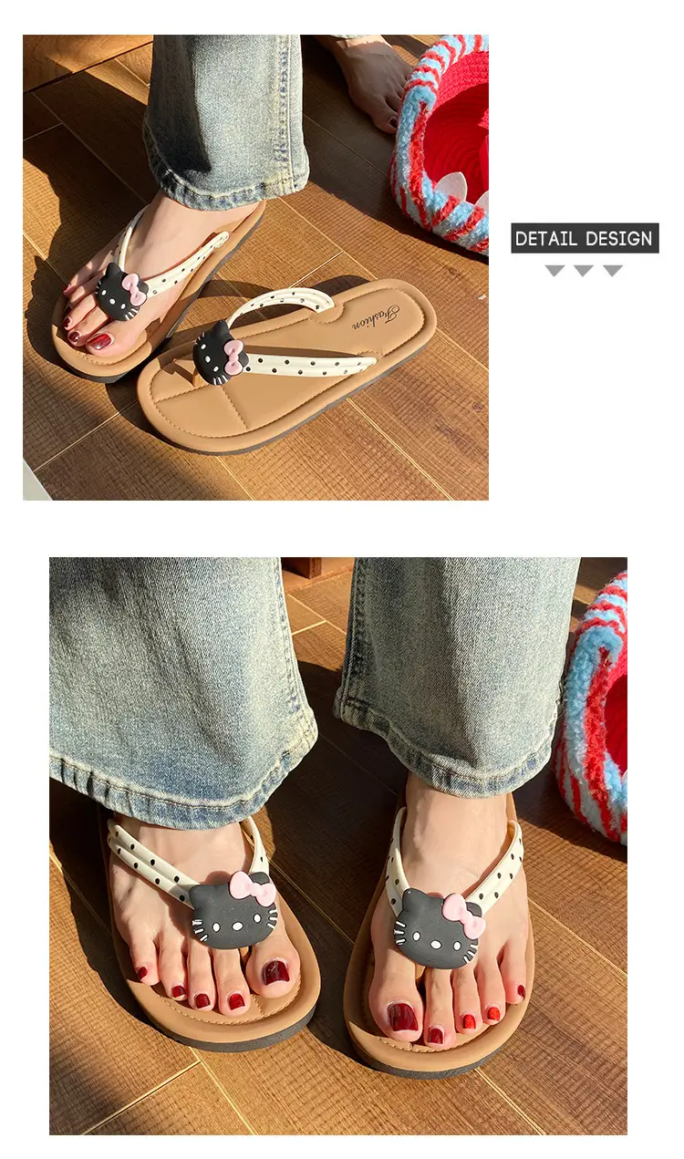 Internet Celebrity Versatile Flip-Flops Cartoon Cute Summer Outerwear Soft-Soled 2024 New Fashion Versatile Sandals — feature 3
