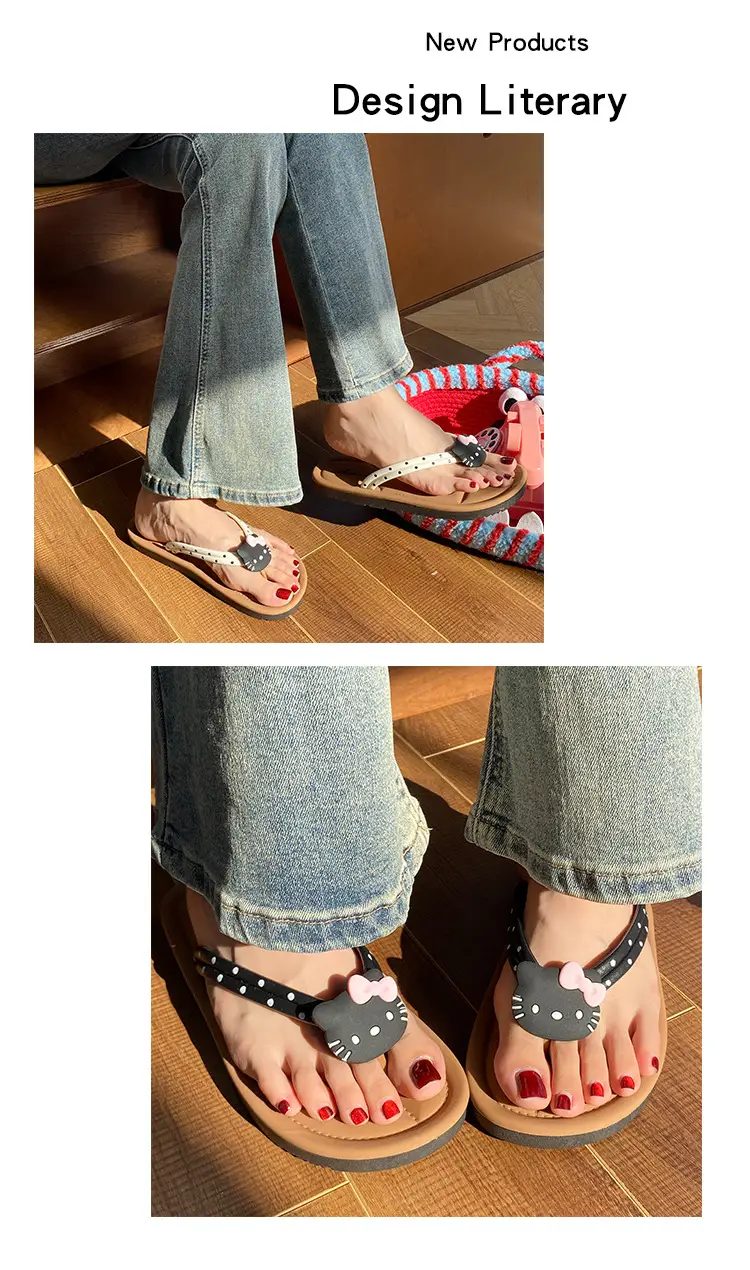 Internet Celebrity Versatile Flip-Flops Cartoon Cute Summer Outerwear Soft-Soled 2024 New Fashion Versatile Sandals — feature 6