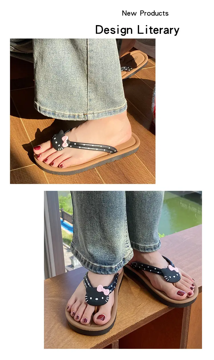 Internet Celebrity Versatile Flip-Flops Cartoon Cute Summer Outerwear Soft-Soled 2024 New Fashion Versatile Sandals — feature 9