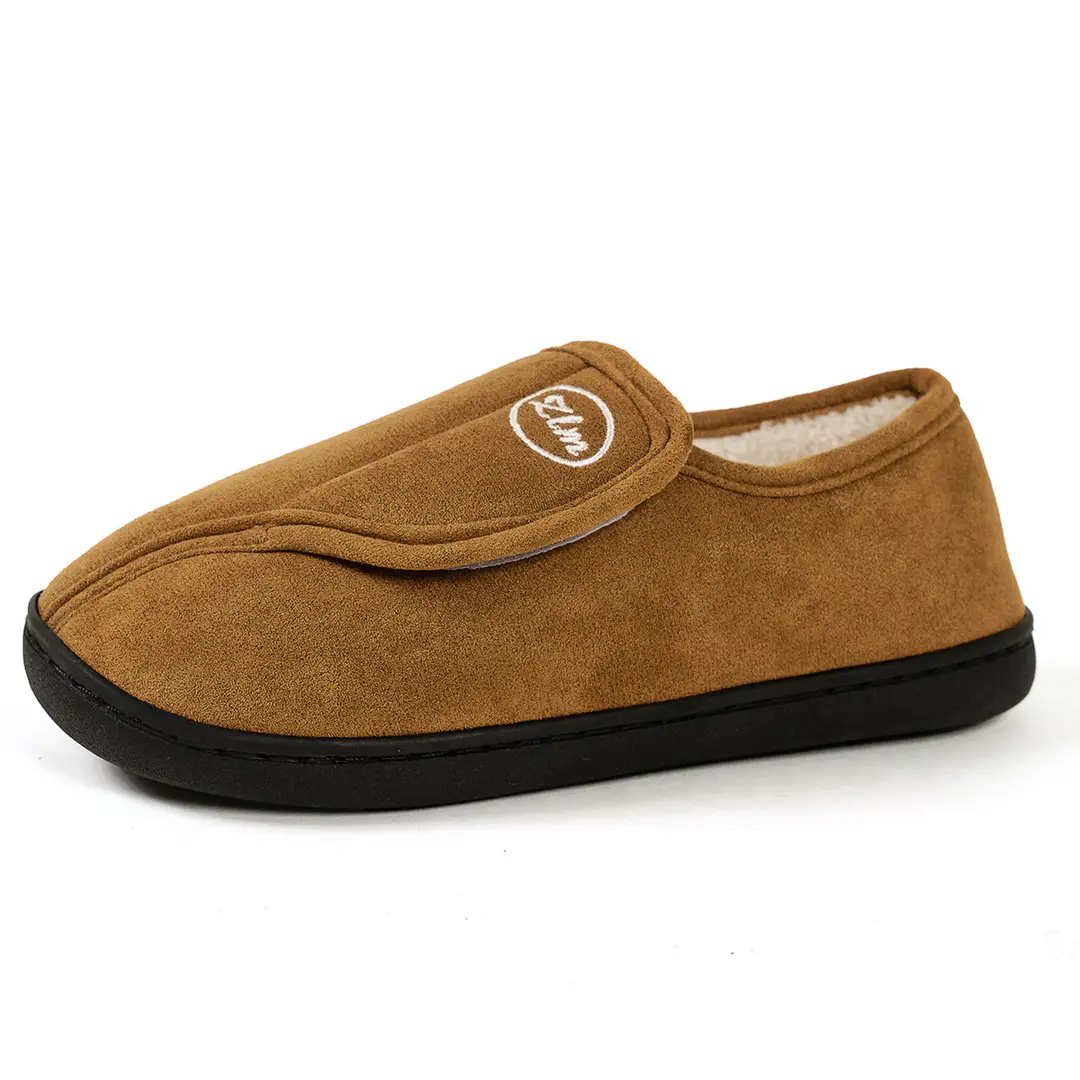 Cross-Border Autumn and Winter Magic Tape Fleece-Lined Cotton Shoes, Indoor Warm Cotton Slippers, Non-Slip Women's Home Shoes - Image 12