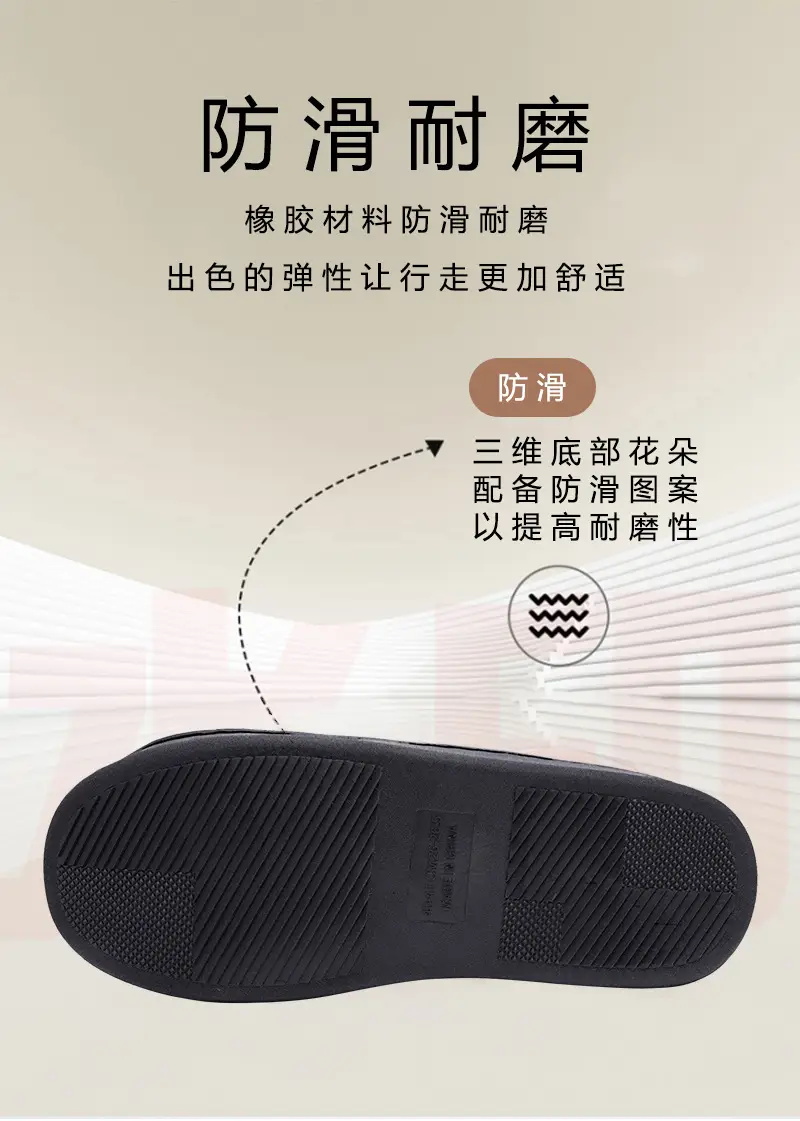Cross-Border Winter Indoor Amazon Cotton Slippers, Non-Slip Women's Style with Fleece and Velcro, Home Shoes Factory Customization — feature 9