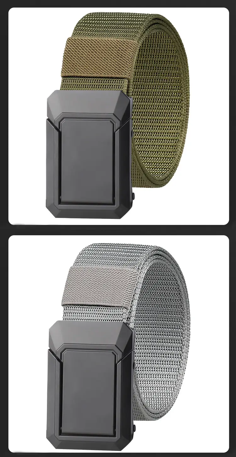Men's Brown Nylon Tactical Belt Quick Release Wholesale — feature 15