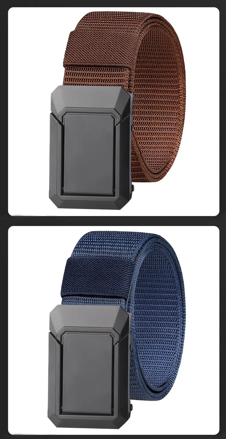 Men's Brown Nylon Tactical Belt Quick Release Wholesale — feature 16