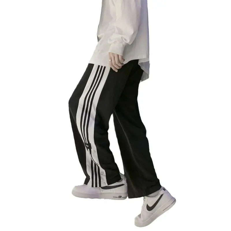 Men's Grey Sweatpants with 3 Stripes Casual Summer Wear - Image 7